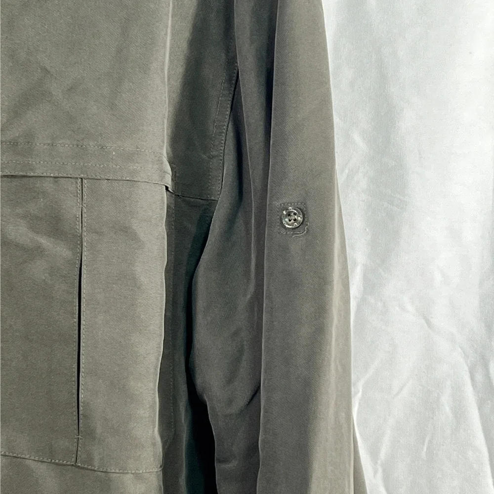 The North Face Shirt‎ Mens 2XL Long Sleeve Button Up Olive Green Outdoor Hiking